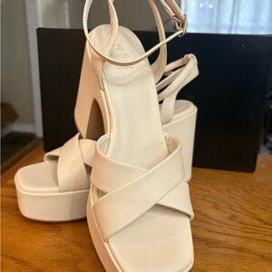 Oasis Cream Platform Heels for Women